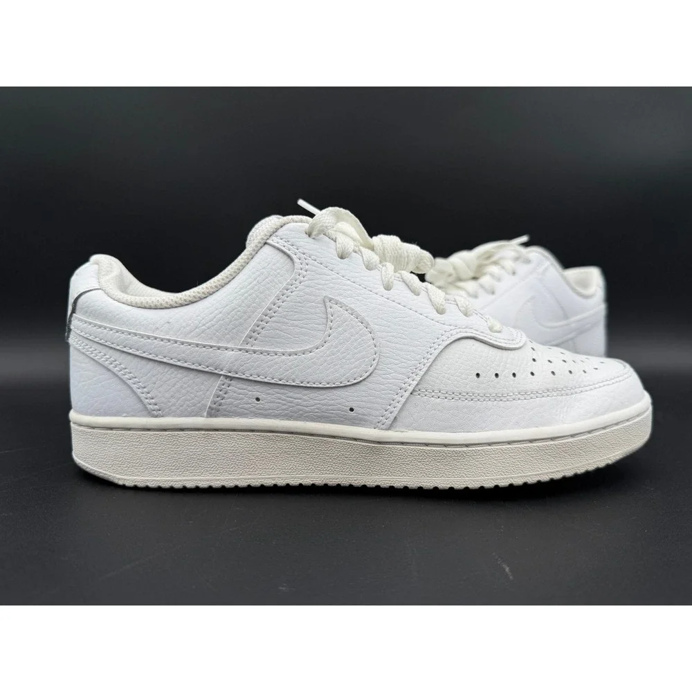 Nike Court‎ Vision Low Womens White Sneakers CD5434-100 Size 9